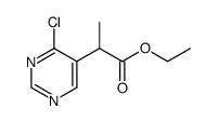 ethyl 2-(4-chloropyrimidin-5-yl)propanoate结构式