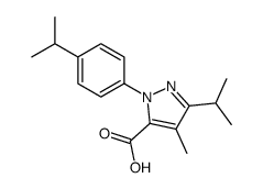 4-methyl-5-propan-2-yl-2-(4-propan-2-ylphenyl)pyrazole-3-carboxylic acid Structure