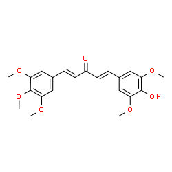 (1E,4E)-1-(4-羟基-3,5-二甲氧基苯基)-5-(3,4,5-三甲氧基苯基)-1,4-戊二烯-3-酮结构式