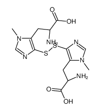 (2S)-2-amino-3-[5-[[5-[(2S)-2-amino-2-carboxyethyl]-1-methylimidazol-4-yl]disulfanyl]-3-methylimidazol-4-yl]propanoic acid Structure
