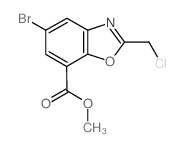 Methyl 5-bromo-2-(chloromethyl)-1,3-benzoxazole-7-carboxylate结构式