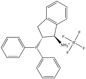 (1R,2R)-2-(二苯基膦基)-2,3-二氢-1H-茚满-1-胺四氟硼酸盐结构式