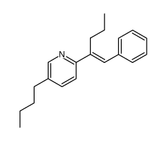 5-butyl-2-(2-phenyl-1-propyl-vinyl)-pyridine结构式