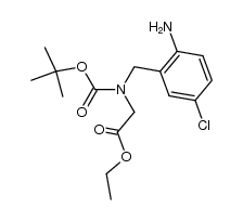 [(2-amino-5-chloro-benzyl)-tert-butoxycarbonyl-amino]-acetic acid ethyl ester Structure