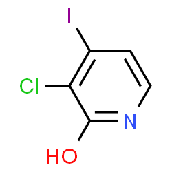 3-氯-4-碘-2-吡啶酮结构式