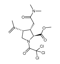 (2S,3S,4S)-methyl 3-(2-(dimethylamino)-2-oxoethyl)-4-(prop-1-en-2-yl)-1-(2,2,2-trichloroacetyl)pyrrolidine-2-carboxylate结构式