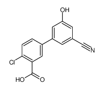 2-chloro-5-(3-cyano-5-hydroxyphenyl)benzoic acid Structure