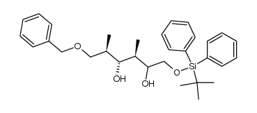 (2R,3R,4S)-1-(benzyloxy)-2,4-dimethyl-6-(diphenyl-tert-butylsiloxy)-2,4-hexanediol结构式
