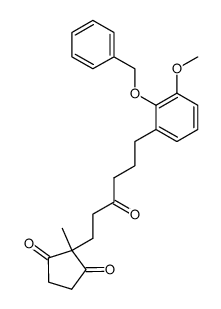 (+/-)-2-(6-(2-benzyloxy-3-methoxyphenyl)-3-oxohexyl)-2-methylcyclopentane-1,3-dione Structure