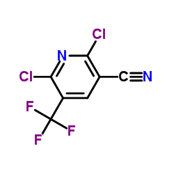 2,6-二氯-5-(三氟甲基)烟腈结构式