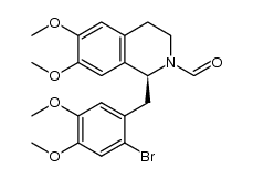 (S)-(+)-1-(2-bromo-4,5-dimethoxybenzyl)-2-formyl-6,7-dimethoxy-1,2,3,4-tetrahydroisoquinoline结构式