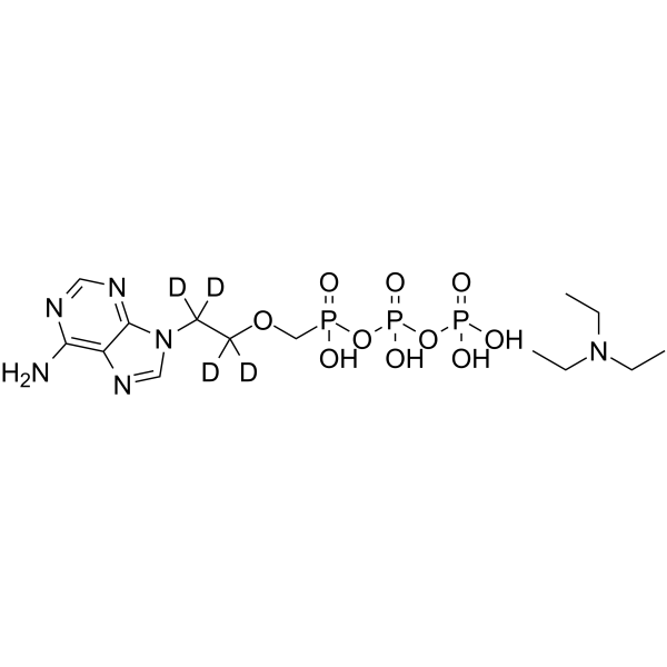 Adefovir-d4 Diphosphate triethylamine salt Structure