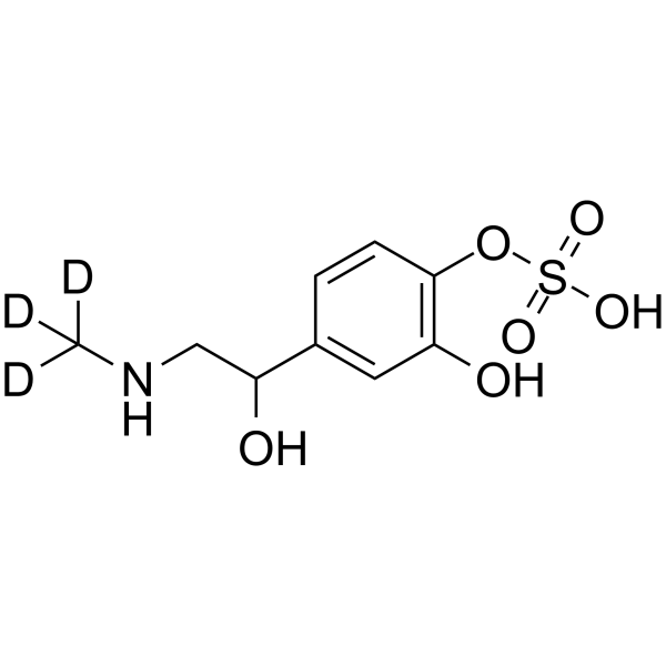 Epinephrine-d3 sulfate Structure
