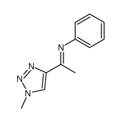(E)-N-(1-(1-methyl-1H-1,2,3-triazol-4-yl)ethylidene)aniline结构式