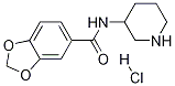 苯并[1,3]间二氧杂环戊烯-5-羧酸哌啶-3-基酰胺盐酸盐结构式