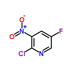 2-Chloro-5-fluoro-3-nitropyridine structure