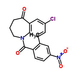7-Chloro-1,2,3,4-tetrahydro-1-(2-methyl-4-nitrobenzoyl)-5H-1-benzazepin-5-one picture