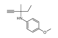 4-methoxy-N-(3-methylpent-1-yn-3-yl)aniline结构式