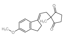 1,3-Cyclopentanedione,2-[2-(2,3-dihydro-5-methoxy-1H-inden-1-ylidene)ethyl]-2-methyl-结构式