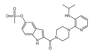 [2-[4-[3-(propan-2-ylamino)pyridin-2-yl]piperazine-1-carbonyl]-1H-indol-5-yl] methanesulfonate结构式