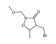 4-BROMOMETHYL-2-METHOXYMETHYL-5-METHYLISOXAZOLIN-3-ONE结构式