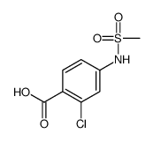 2-氯-4-[(甲基磺酰基)氨基]苯甲酸结构式