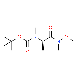 (S)-(1-(甲氧基(甲基)氨基)-1-氧代丙烷-2-基)(甲基)氨基甲酸叔丁酯结构式