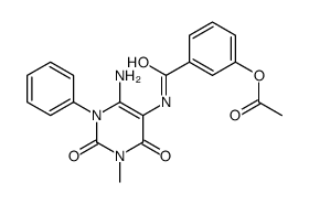 Benzamide,3-(acetyloxy)-N-(6-amino-1,2,3,4-tetrahydro-3-methyl-2,4-dioxo-1-phenyl-5-pyrimidinyl)-结构式