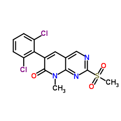 6-(2,6-二氯苯基)-8-甲基-2-(甲基磺酰基)吡啶并[2,3-d]嘧啶-7(8H)-酮结构式