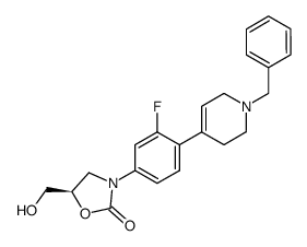 (5R)-3-(4-(1-Benzyl-1,2,5,6-tetrahydropyridin-4-yl)-3-fluorophenyl)-5-hydroxymethyl-oxazolidin-2-one Structure