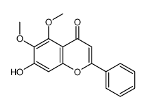 7-hydroxy-5,6-dimethoxy-2-phenylchromen-4-one结构式