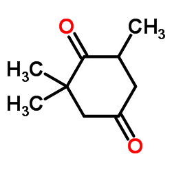2,2,6-三甲基-1,4-环己二酮结构式