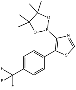 5-(4-Trifluoromethylphenyl)thiazole-4-boronic acid pinacol ester Structure