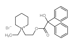 2-(1-ethylpiperidin-1-ium-1-yl)ethyl 2-hydroxy-2,2-diphenylacetate,bromide Structure
