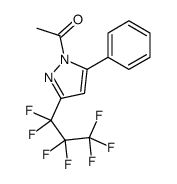 1-Acetyl-3-(heptafluoropropyl)-5-phenyl-1H-pyrazole structure