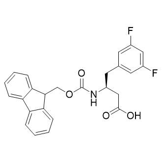 Fmoc-S-3-氨基-4-(3,5-二氟苯基)-丁酸结构式