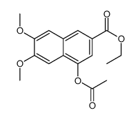 ethyl 4-acetyloxy-6,7-dimethoxynaphthalene-2-carboxylate结构式