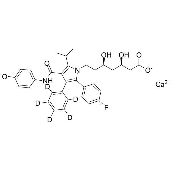 4-Hydroxy Atorvastatin-d5 calcium Structure