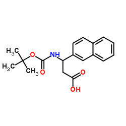 3-((叔丁氧羰基)氨基)-3-(萘-2-基)丙酸结构式