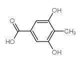 3,5-Dihydroxy-4-methylbenzoic acid structure