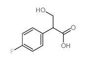 Benzeneacetic acid,4-fluoro-a-(hydroxymethyl)- Structure