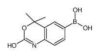 Boronic acid, (1,4-dihydro-4,4-dimethyl-2-oxo-2H-3,1-benzoxazin-6-yl)- (9CI)结构式
