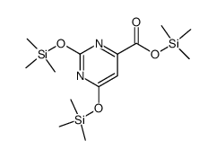 2,6-Bis(trimethylsilyloxy)pyrimidine-4-carboxylic acid trimethylsilyl ester结构式