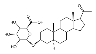 (3α)-别孕烯醇酮 3-β-D-葡糖苷酸结构式