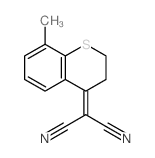 Propanedinitrile,2-(2,3-dihydro-8-methyl-4H-1-benzothiopyran-4-ylidene)-结构式