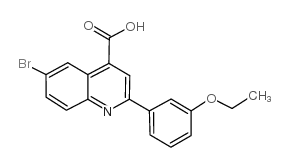 6-BROMO-2-(3-ETHOXYPHENYL)QUINOLINE-4-CARBOXYLICACID结构式