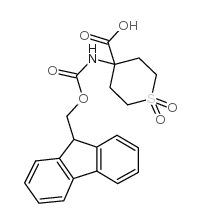4-N-FMOC-氨基酸-4-羧基-1,1-二噁唑-四氢噻喃结构式