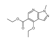 4-ethoxy-1-methyl-1H-pyrazolo[3,4-b]pyridine-5-carboxylic acid ethyl ester Structure