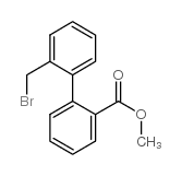 2'-溴甲基-[1,1'-联苯]-2-甲酸甲酯结构式