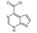 7H-pyrrolo[2,3-d]pyrimidine-4-carbonyl chloride Structure